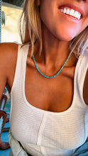 Load image into Gallery viewer, 4mm Turquoise Heishi Bead Necklace - Turnback Pony ™ - Necklace
