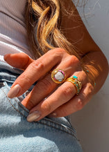 Load image into Gallery viewer, Juniper Adjustable Gold Ring WHITE
