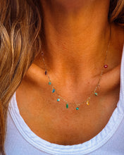 Load image into Gallery viewer, Kelsey's Charm and Turquoise gold Necklace
