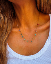 Load image into Gallery viewer, Kelsey's Charm and Turquoise gold Necklace
