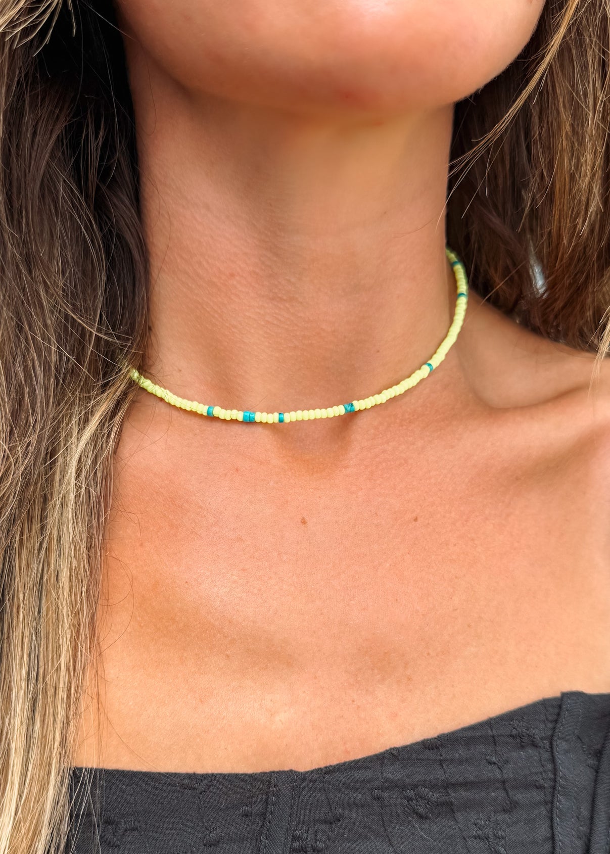 SALE Yellow Summertime Necklace - Turnback Pony ™ - Necklace