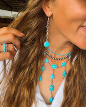 Load image into Gallery viewer, Keller Gold Canyon Turquoise Earrings - Turnback Pony ™ - 
