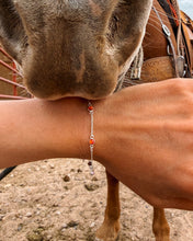 Load image into Gallery viewer, Pink Dahlia Large Pony Club Bracelet - Turnback Pony ™ - Necklace
