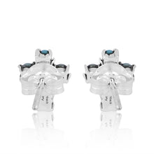 Load image into Gallery viewer, Mini Turquoise Cross Stud Earrings
