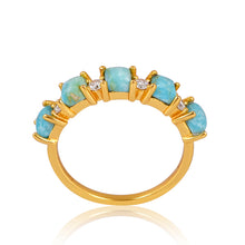 Load image into Gallery viewer, Magnolia Diamond and Turquoise Ring
