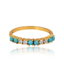 Load image into Gallery viewer, Maisie Diamond and Turquoise Ring
