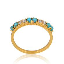 Load image into Gallery viewer, Maisie Diamond and Turquoise Ring
