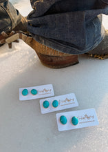 Load image into Gallery viewer, Remi Turquoise Stud Earrings - Turnback Pony ™ - 
