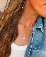 Load image into Gallery viewer, Veya Silver Cross Necklace
