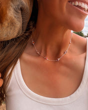 Load image into Gallery viewer, Pink Dahlia Dainty Pony Club Necklace - Turnback Pony ™ - Necklace

