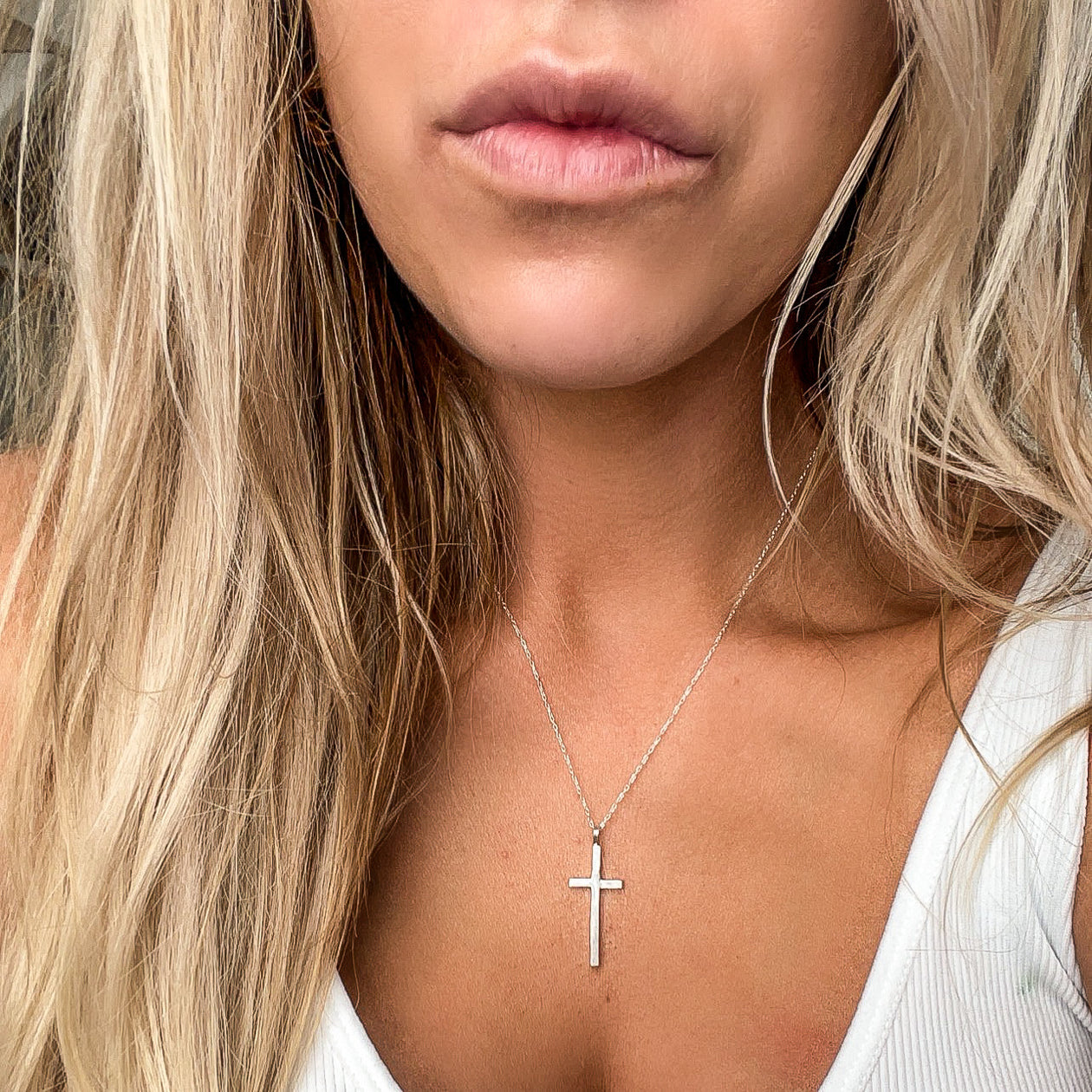 Sterling Cross Necklace - Turnback Pony ™
